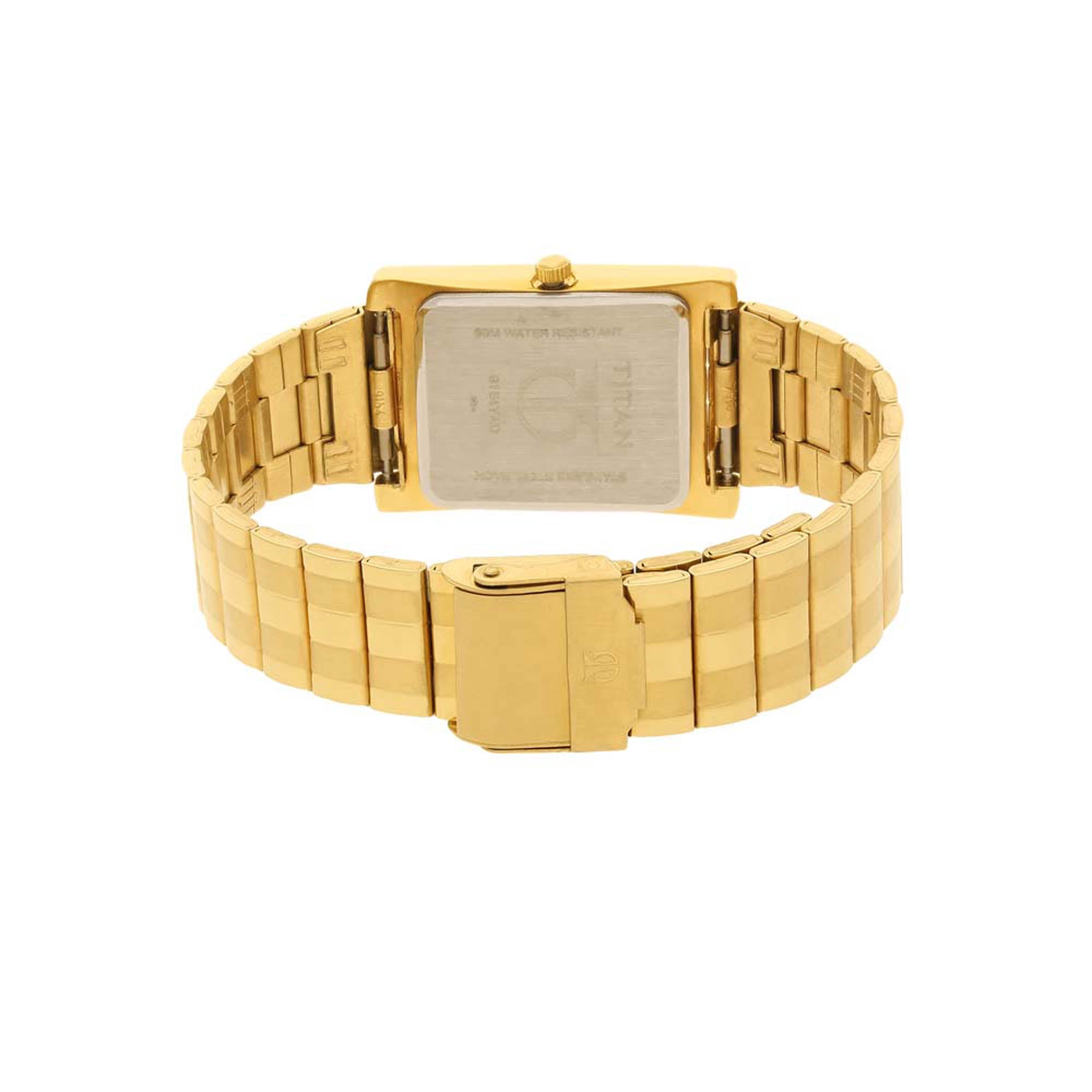 Titan Champagne Dial Analog with Date Metal Strap Watch for Men
