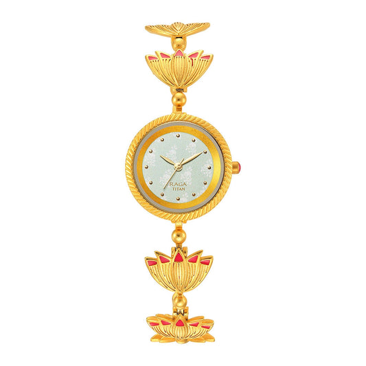 Titan Raga X Masaba Green Dial Analog Steel and Metal Strap watch for Women