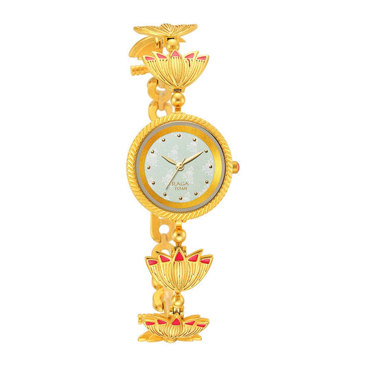 Titan Raga X Masaba Green Dial Analog Steel and Metal Strap watch for Women