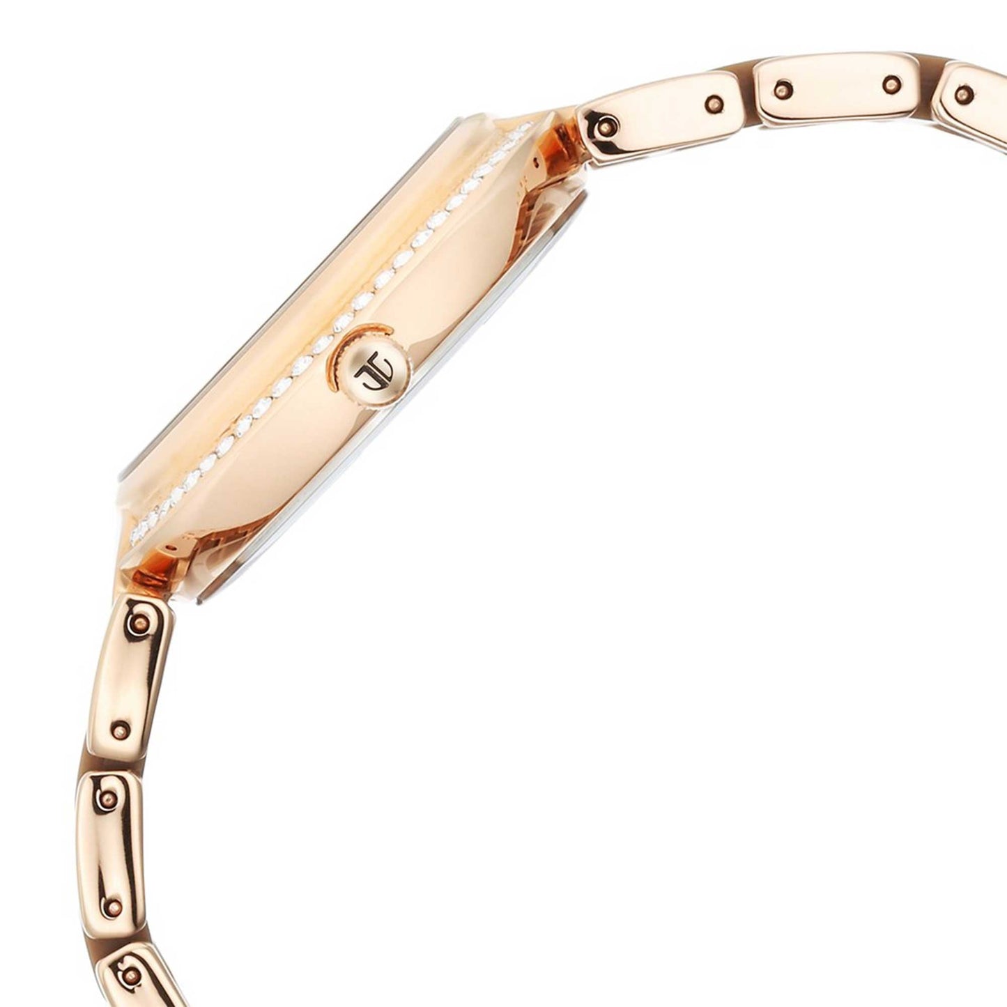 Titan Acetate Glam Quartz Multifunction Brown Dial Hybrid Strap Watch for Ladies
