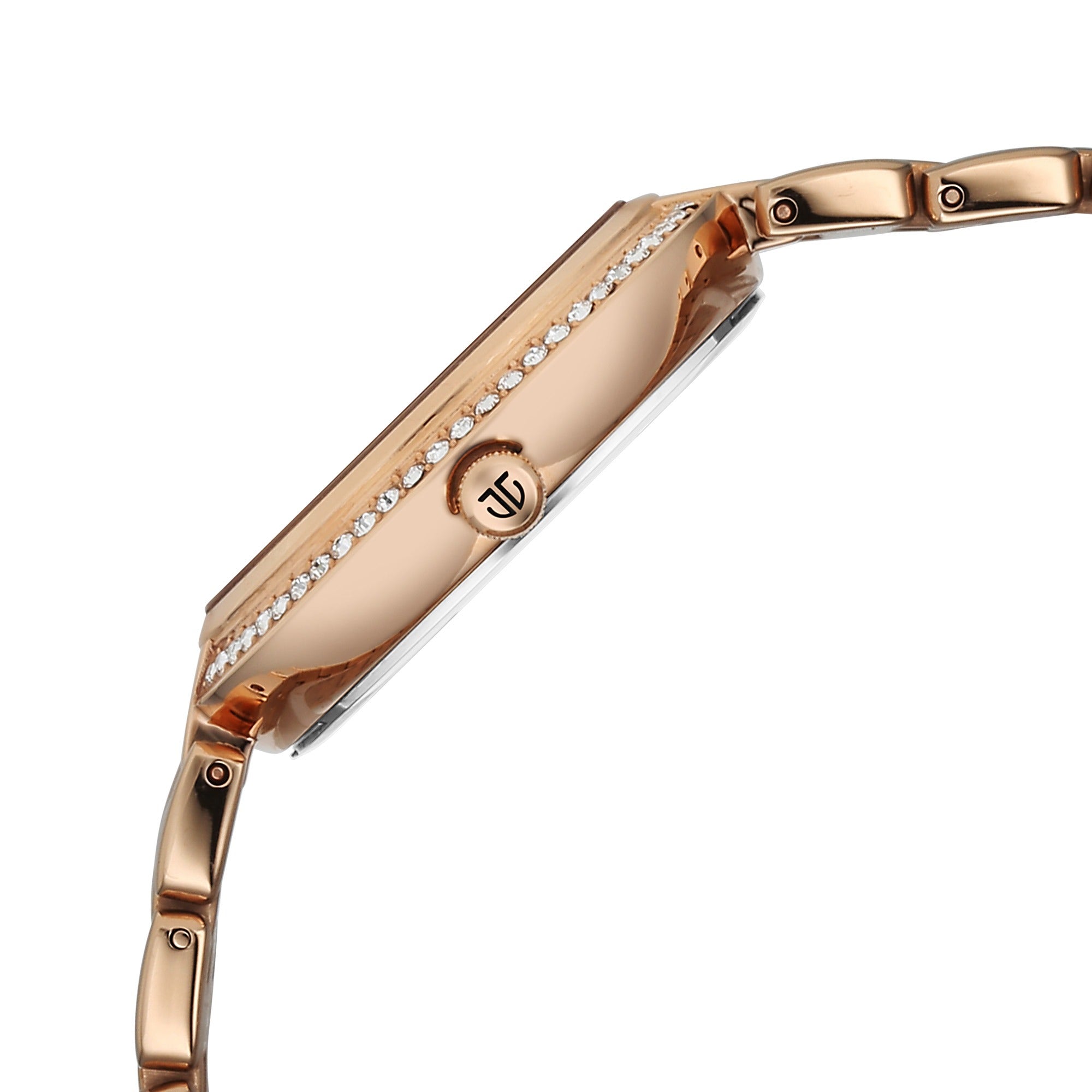Titan Beige Dial Rose Gold Metal Strap Analog Quartz Watch for Women