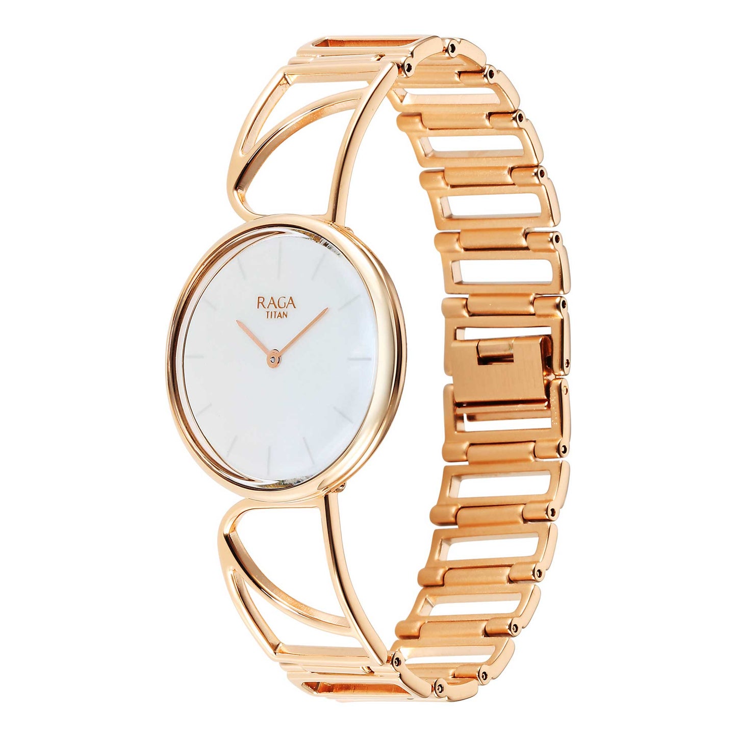 Titan Raga Power Pearls Quartz Analog Mother Of Pearl Dial Metal Strap Watch for Women