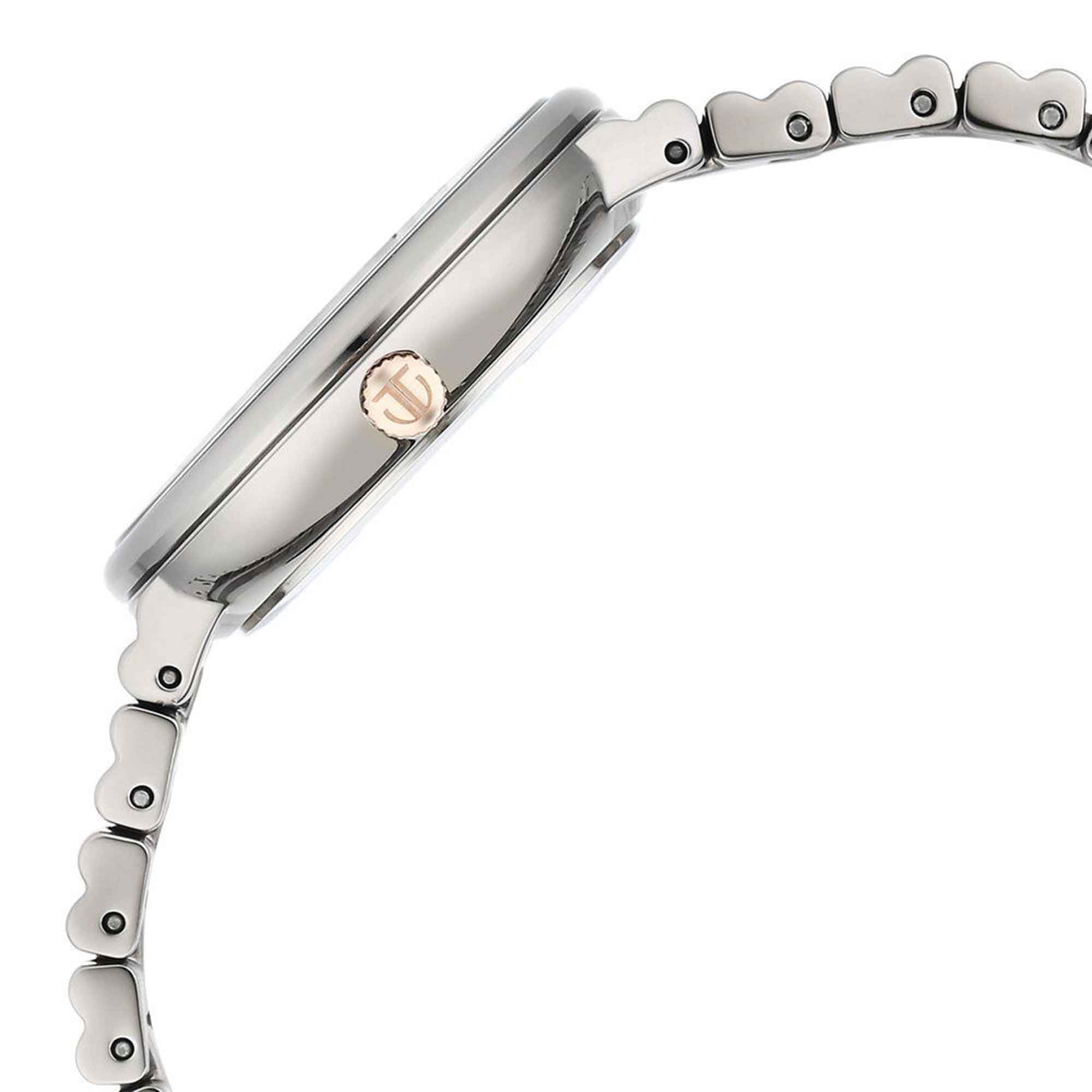 Titan Aura Quartz Alog Grey Dial Stainless Steel Strap Watch for Women (95245KM02)