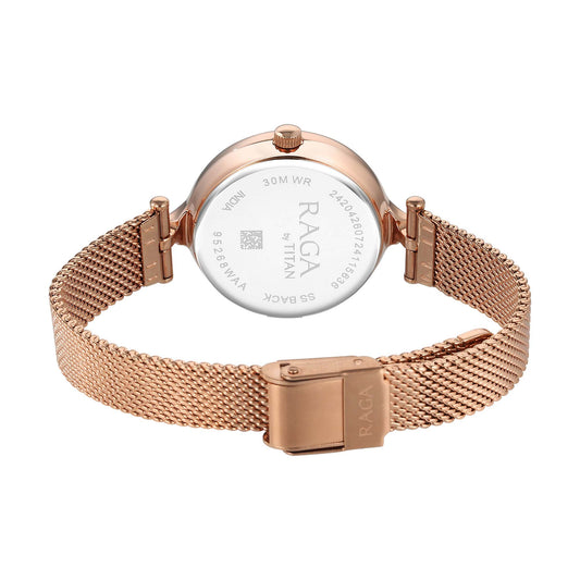 Titan Raga Showstopper 2.0 Case Material Stainless Steel ShapeRound Women Watch (95268WM01)