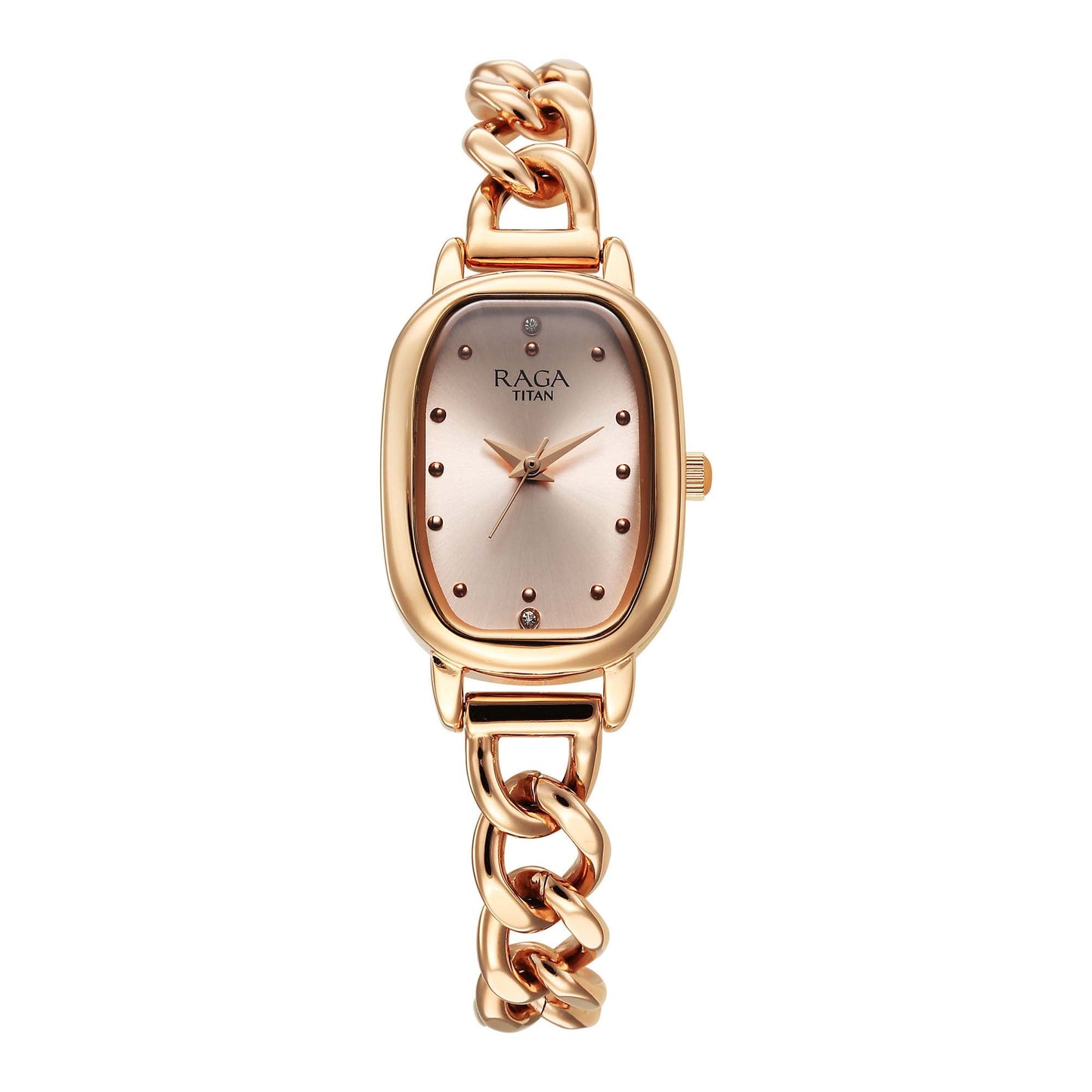 Titan Raga Showstopper 2.0 Strap Material Stainless Steel Dial Colour Rose Gold 95309WM01