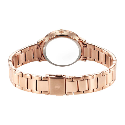 Titan Glamour Quartz Analog Mother Of Pearl Dial Rose Gold Stainless Steel Strap Watch For Women