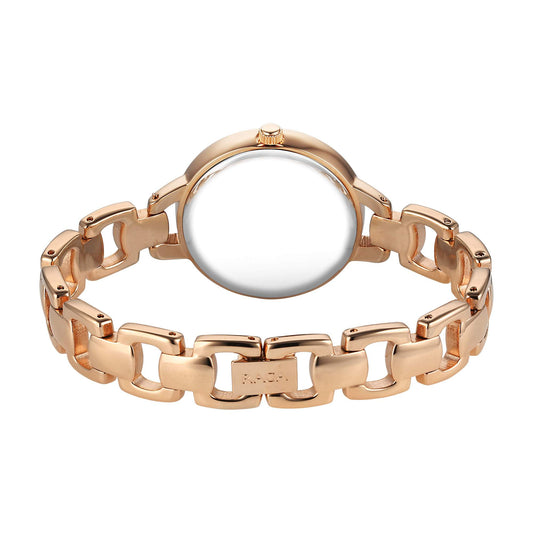 Titan Raga Showstopper Quartz Analog Rose Gold Dial Metal Strap Watch For Women