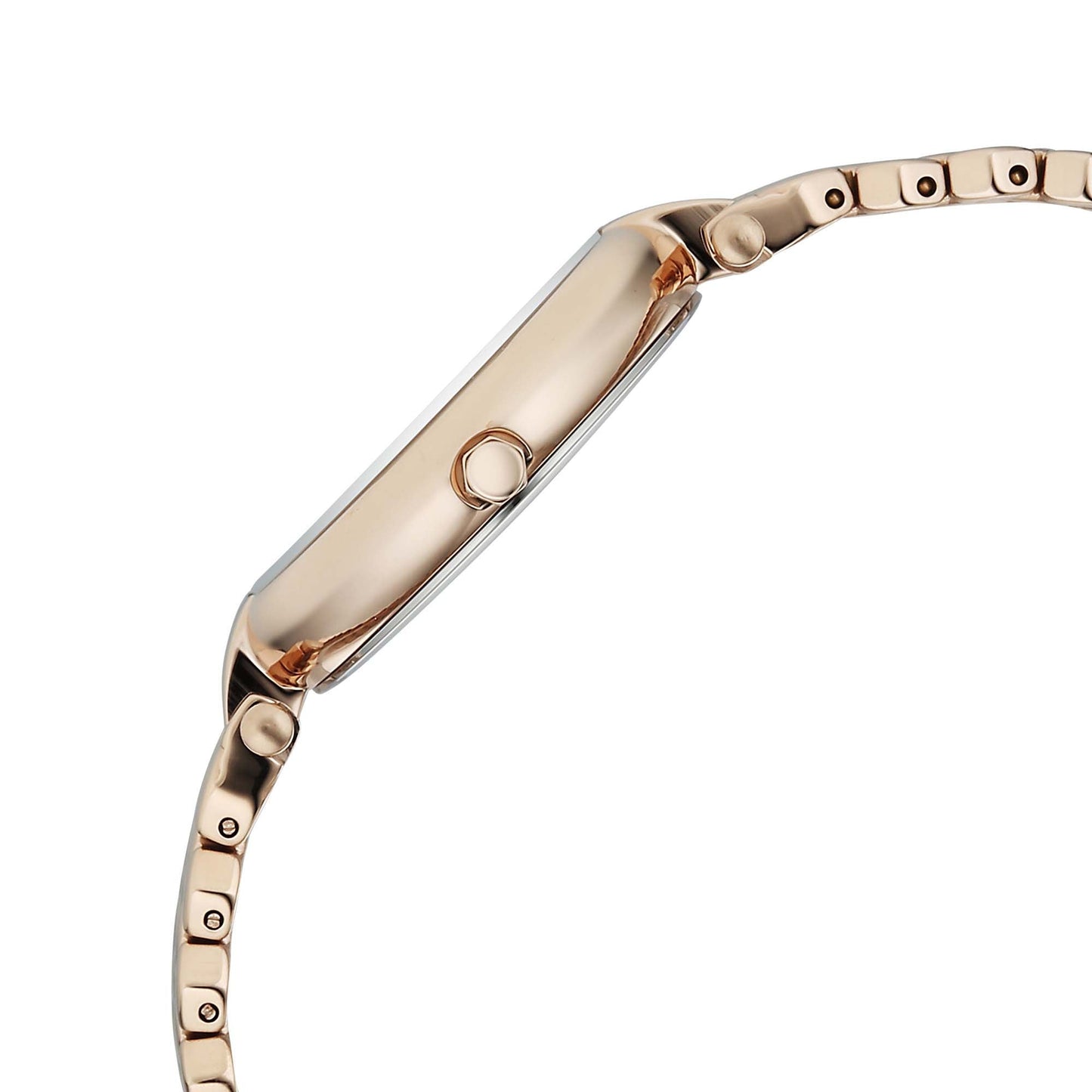 Titan Eminence Quartz Analog Silver Dial Rose Gold Strap Watch For Women