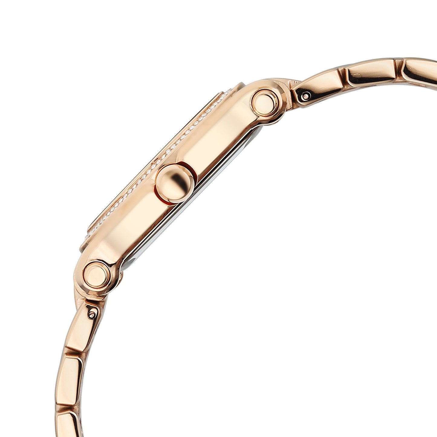 Titan Fashion Silver Oval Dial Rose Gold Stainless Steel Strap Watch for Women