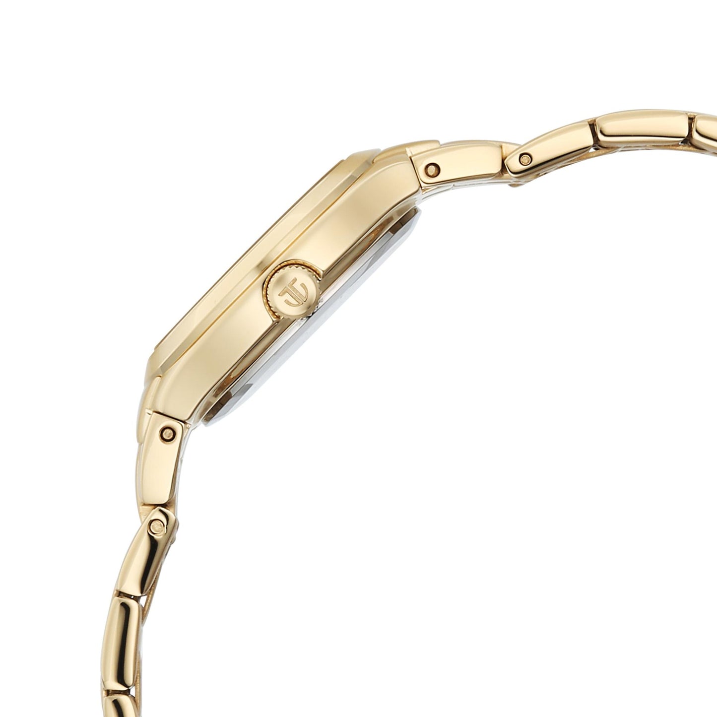 Titan Fashion Champagne Round Dial Gold Stainless Steel Strap Analog with Date Analog Watch for Women