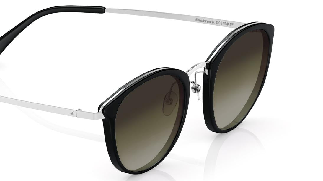 Black Oval Women Sunglasses (C084BK1F|58)