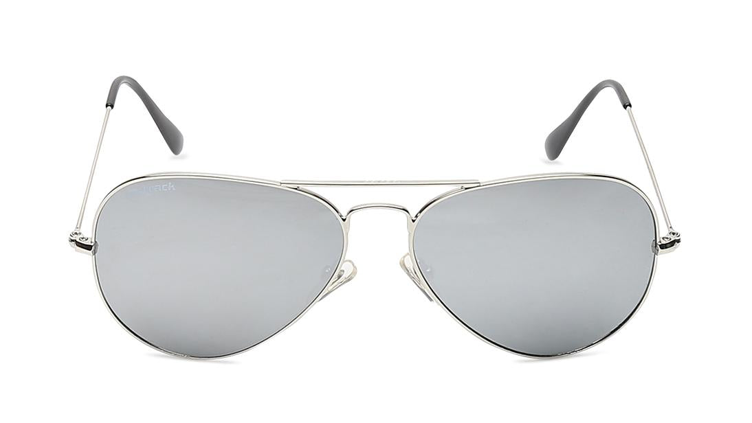 Silver Aviator Men Sunglasses (M165BK22G|57)