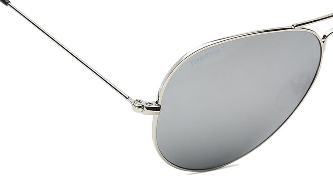 Silver Aviator Men Sunglasses (M165BK22G|57)