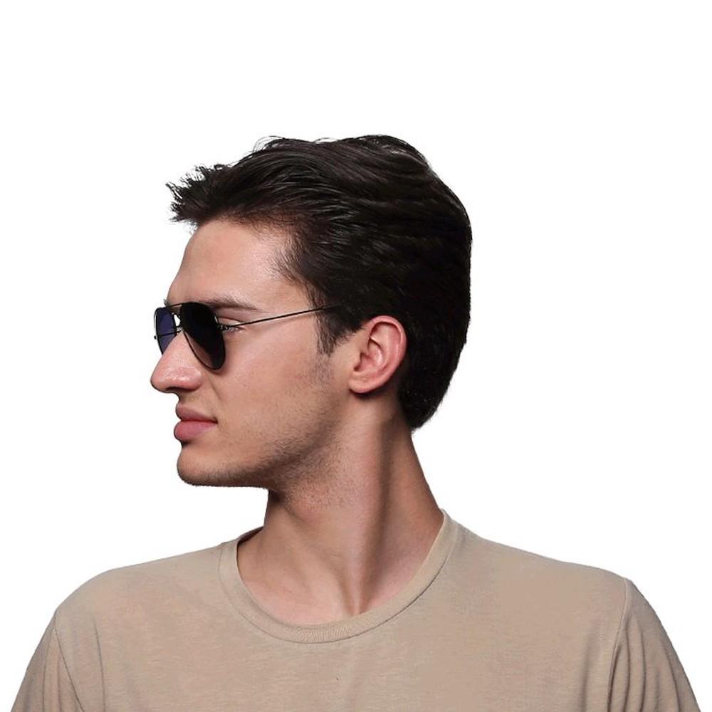 Black Aviator Men Sunglasses (M165BR15P|57)