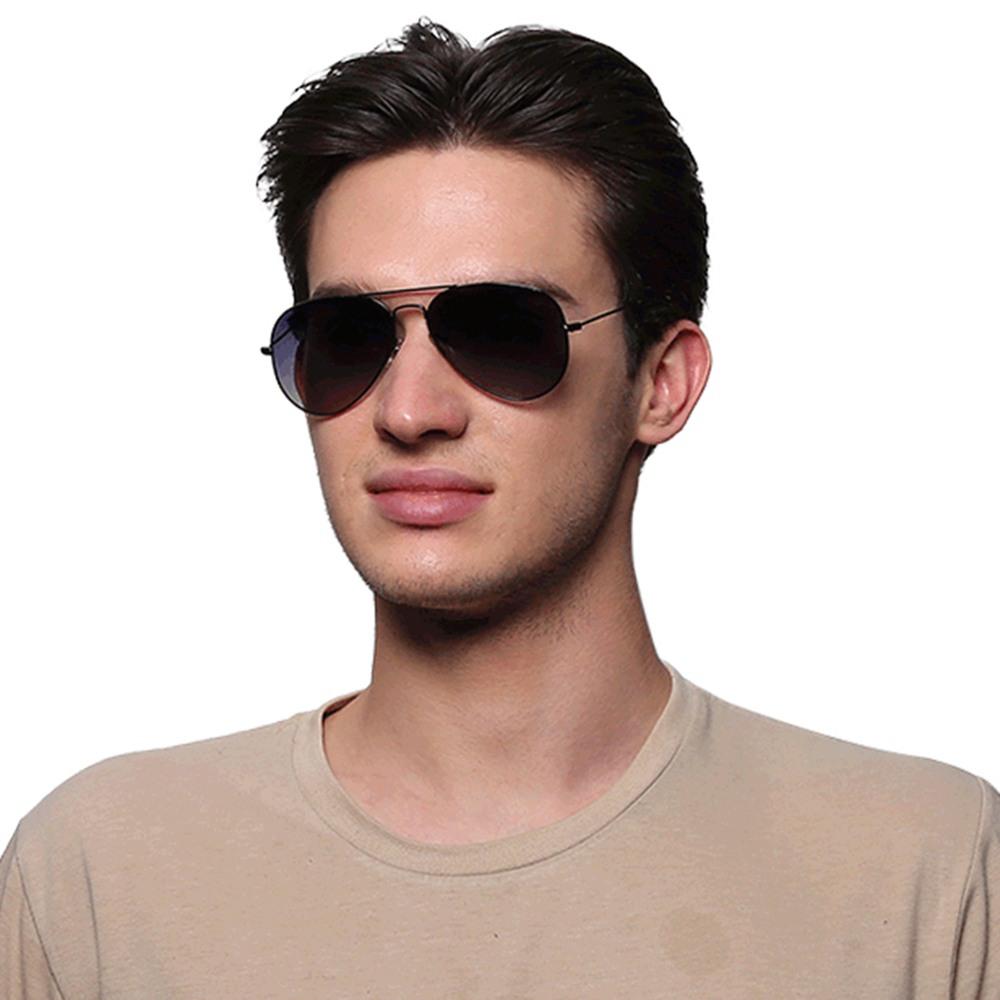 Black Aviator Men Sunglasses (M165BR15P|57)