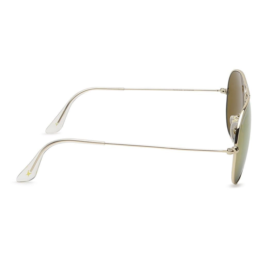 Gold Aviator Men Sunglasses (M165BR23G|57)