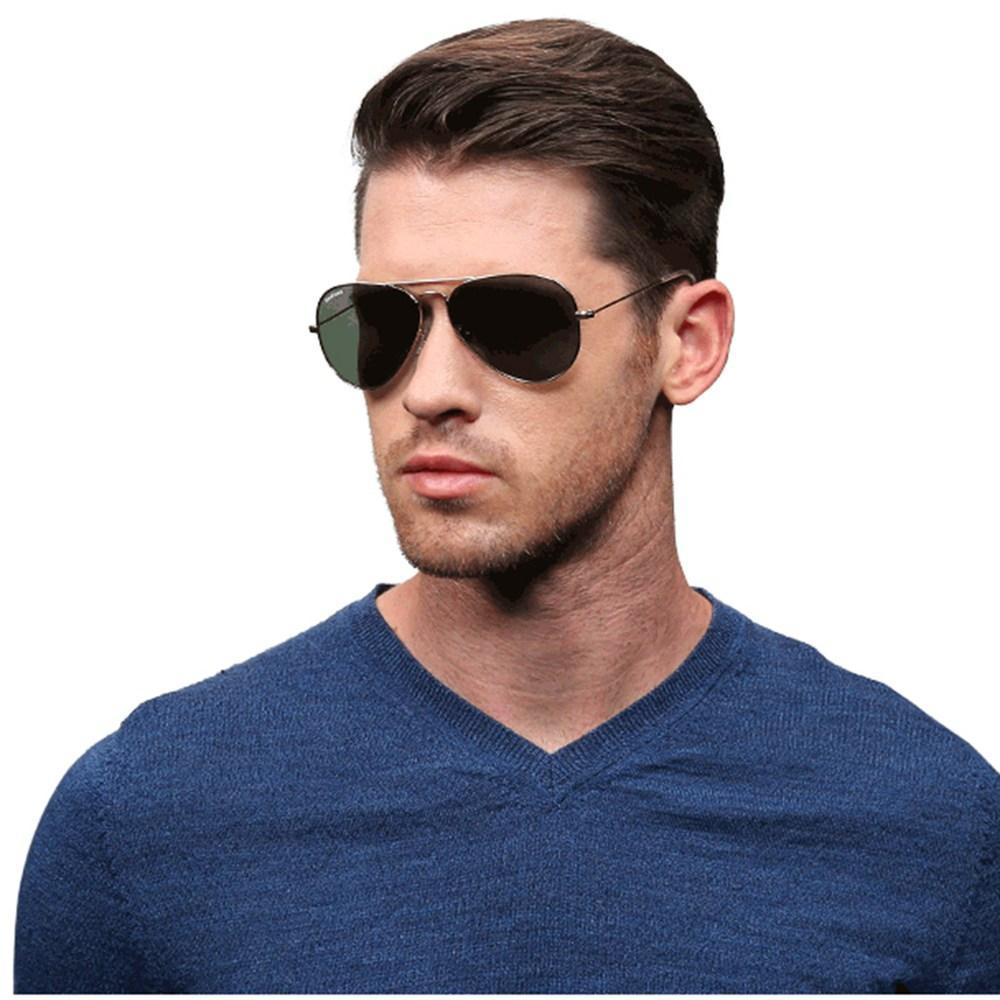 Gold Aviator Men Sunglasses (M165GR17G|57)