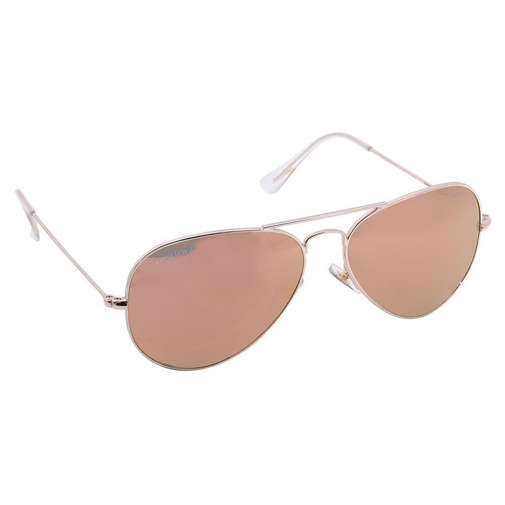 Gold Aviator Men Sunglasses (M165GR21G|57)