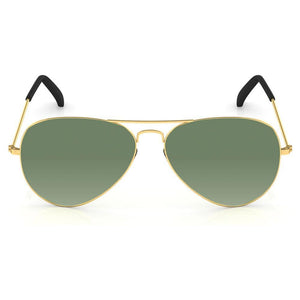 Gold Aviator Men Sunglasses (M165GR8P|57)