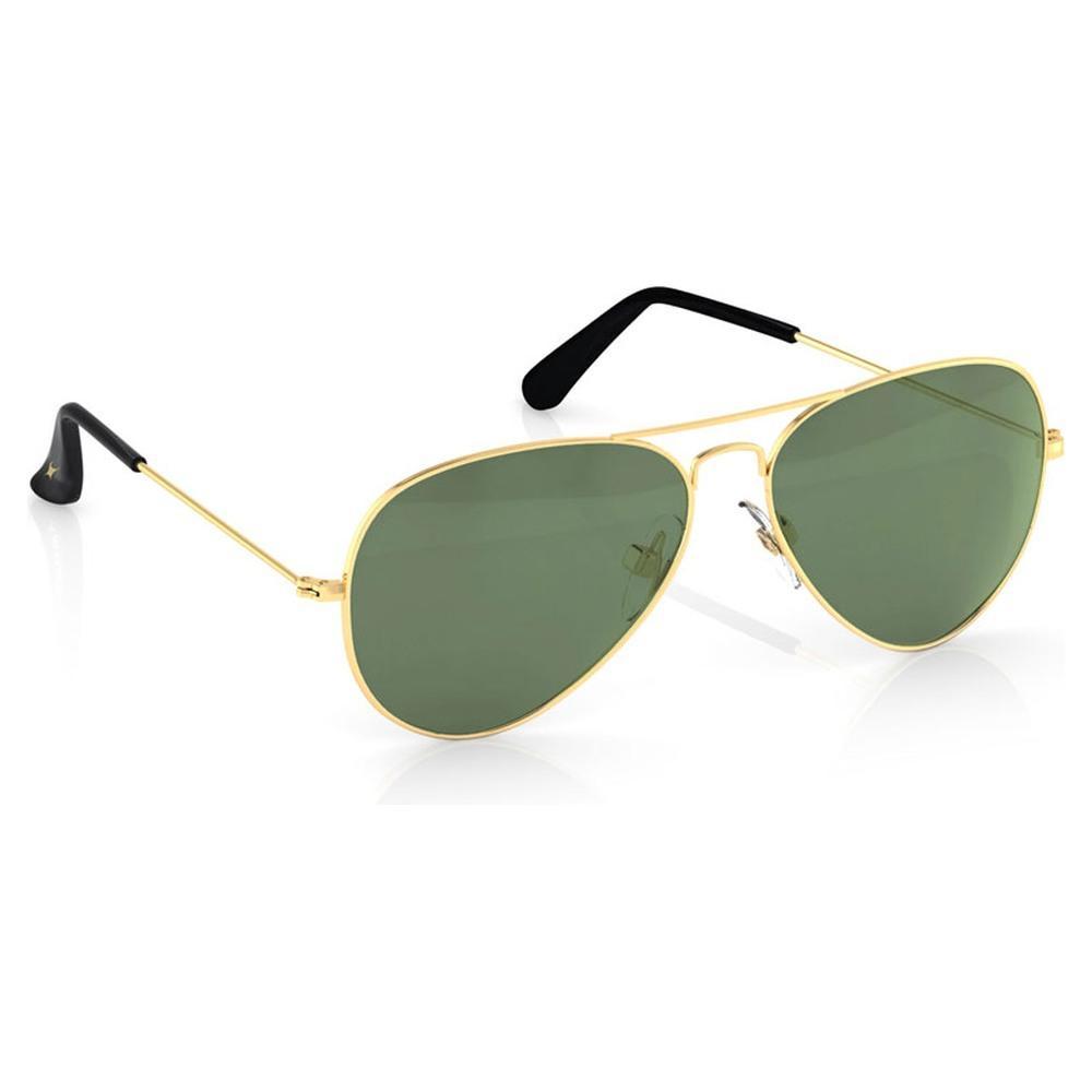 Gold Aviator Men Sunglasses (M165GR8P|57)