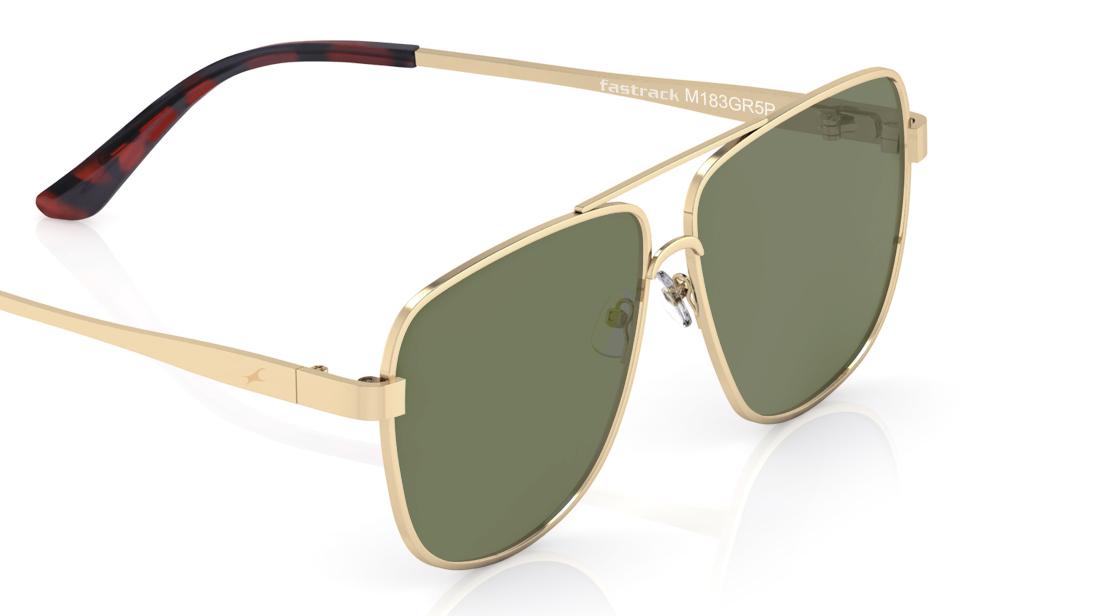 Gold Wayfarer Men Sunglasses (M183GR5P|59)