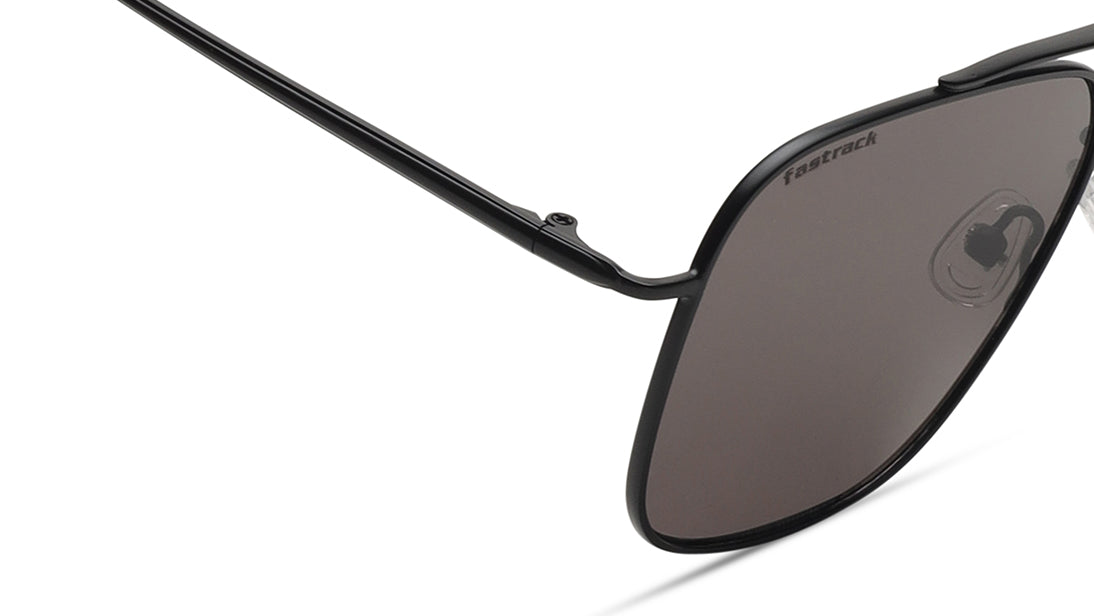 Black Navigator Rimmed Sunglasses from Fastrack