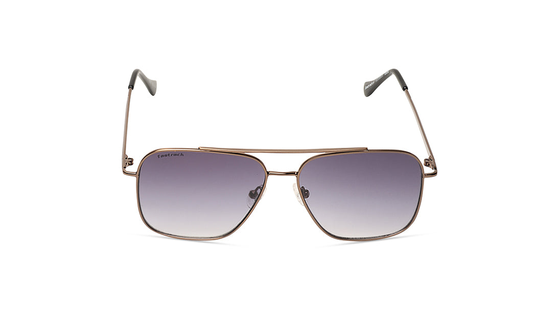 Smoke Gradient Navigator Rimmed Sunglasses (M253BK6V)