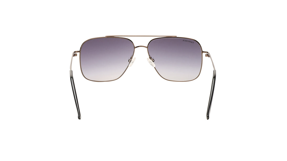 Smoke Gradient Navigator Rimmed Sunglasses (M253BK6V)