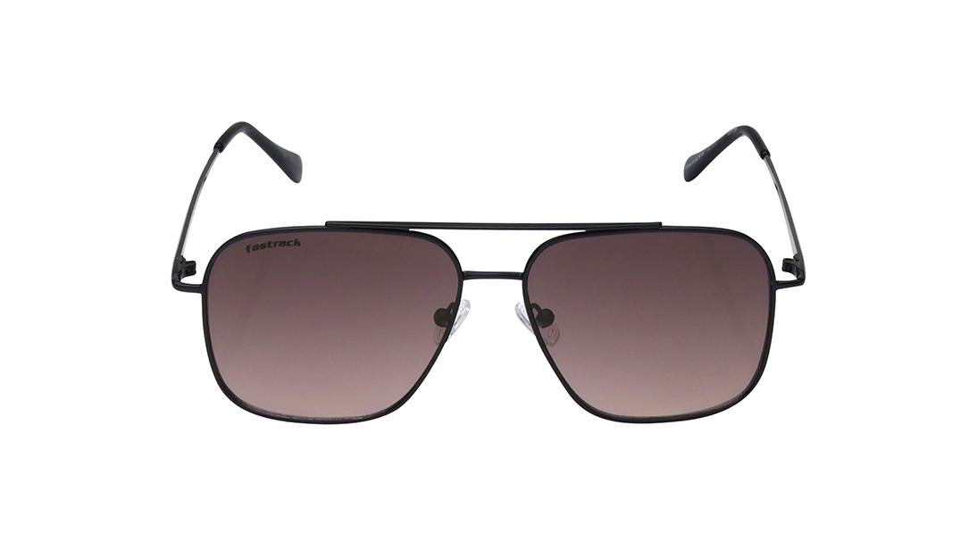 Black Navigator Rimmed Sunglasses From Fastrack-M253GY11V