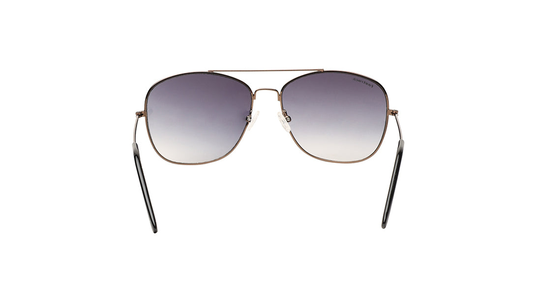 Smoke Gradient Navigator Rimmed Sunglasses (M254BK4V)