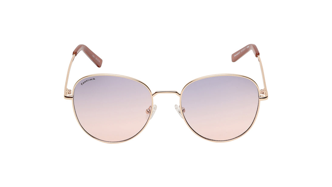 Smoke Gradient Round Rimmed Sunglasses (M255BU2V)