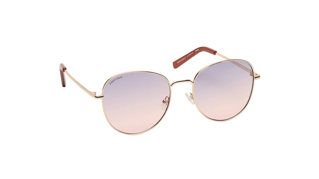 Smoke Gradient Round Rimmed Sunglasses (M255BU2V)