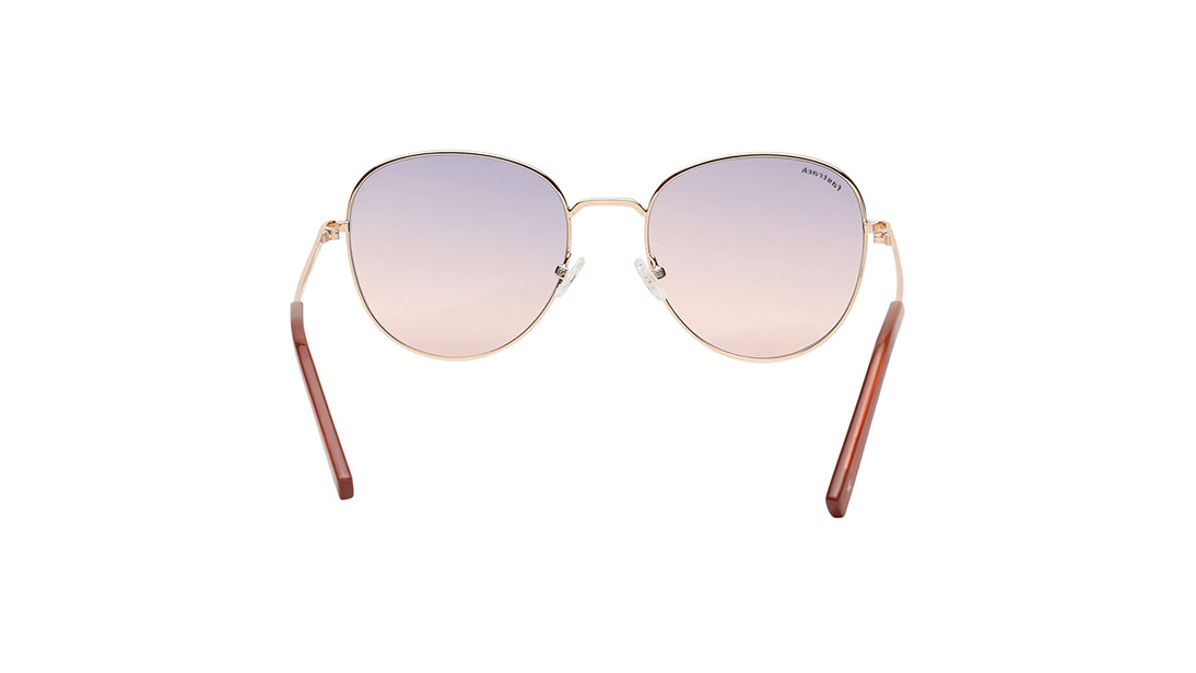 Smoke Gradient Round Rimmed Sunglasses (M255BU2V)