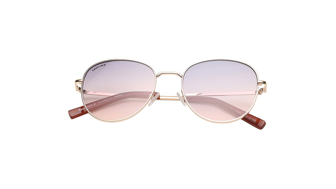 Smoke Gradient Round Rimmed Sunglasses (M255BU2V)