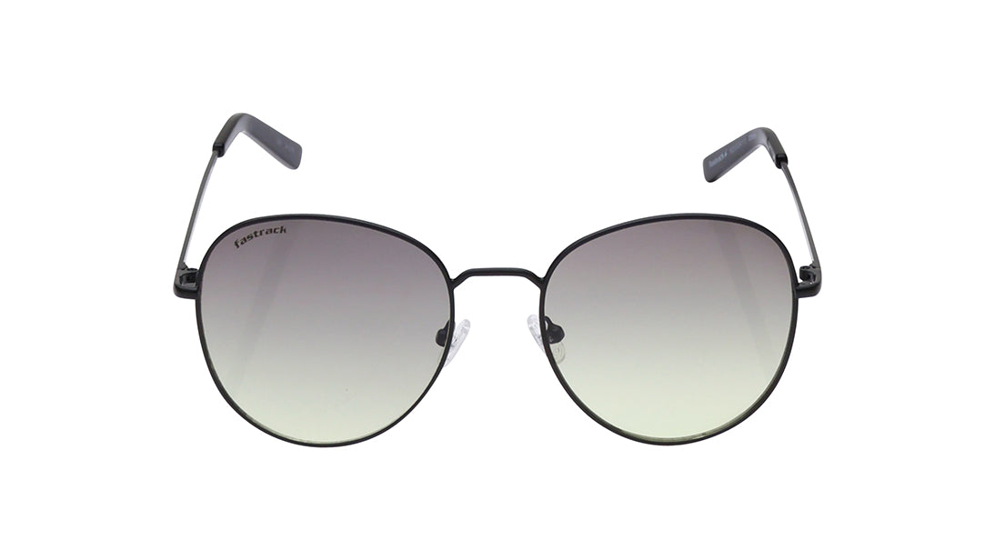 Matt Black Round Unisex Sunglasses