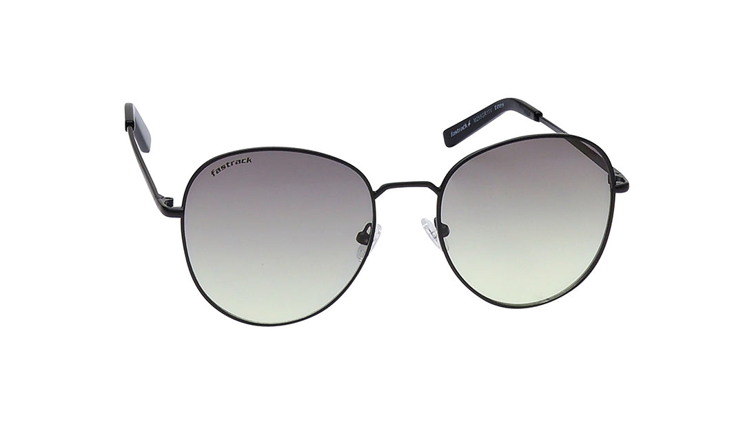 Matt Black Round Unisex Sunglasses