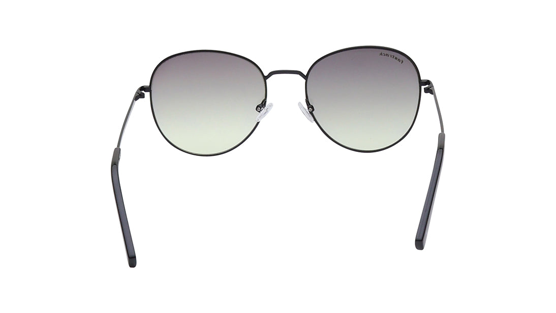 Matt Black Round Unisex Sunglasses