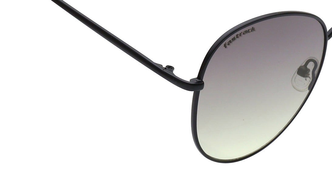 Matt Black Round Unisex Sunglasses