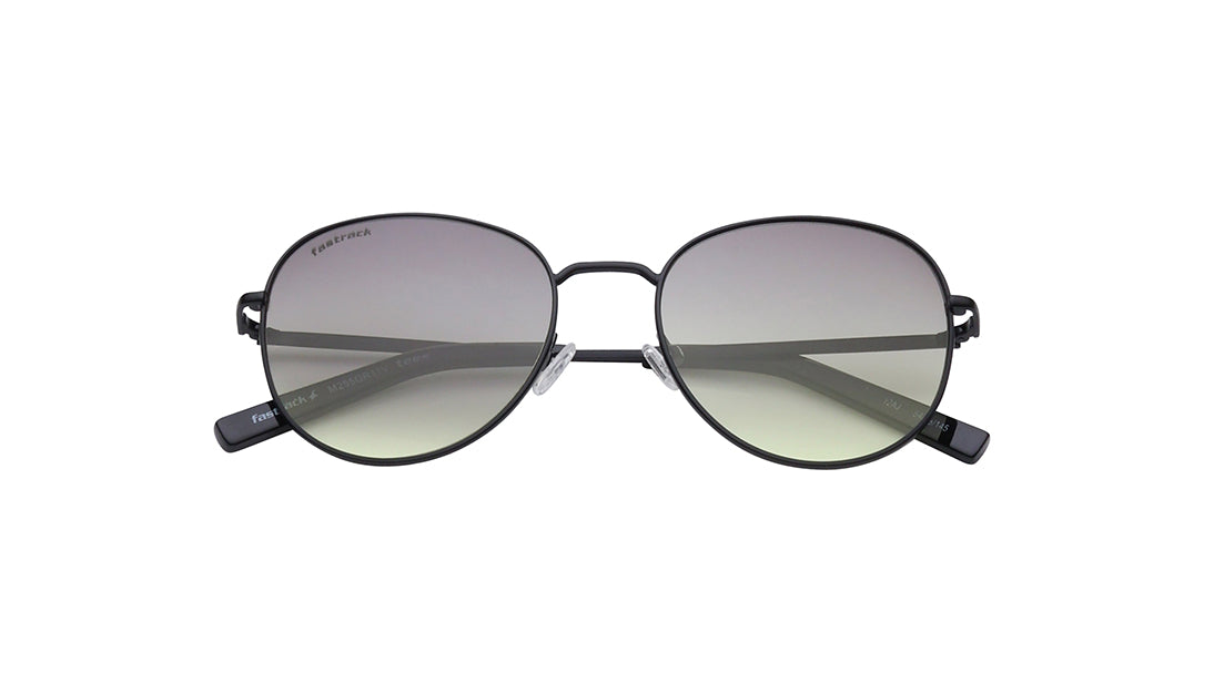 Matt Black Round Unisex Sunglasses