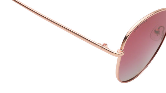 Gold Round Rimmed Sunglasses From Fastrack(M255PK10P)