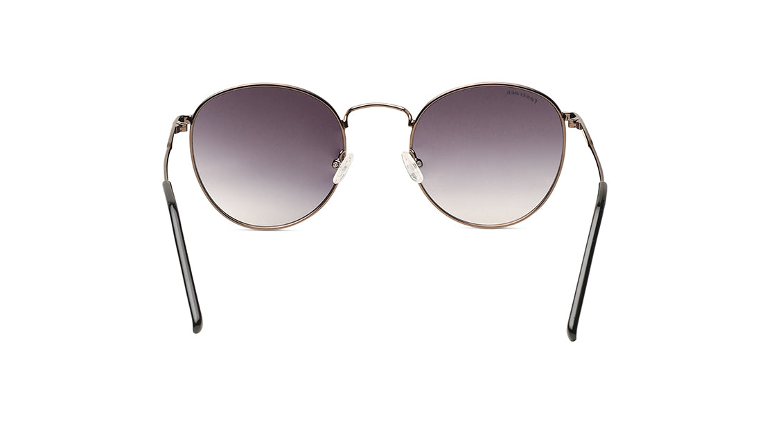 Smoke Gradient Round Rimmed Sunglasses (M257BK8V)