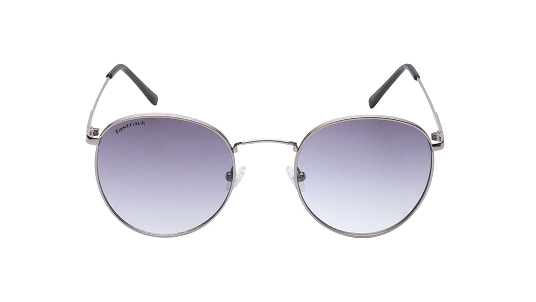 Shiny Light Gun Round Unisex Sunglasses