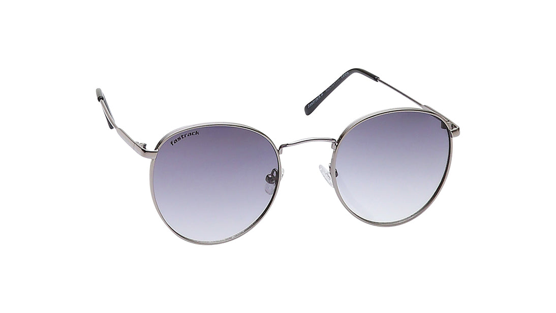 Shiny Light Gun Round Unisex Sunglasses