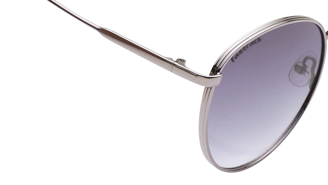 Shiny Light Gun Round Unisex Sunglasses