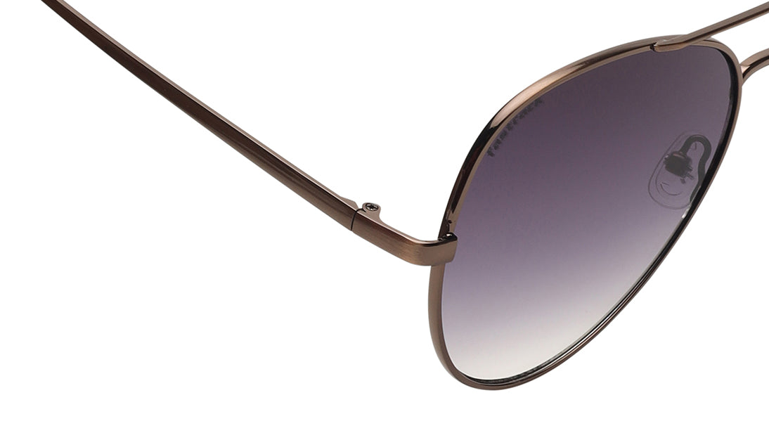 Smoke Gradient Pilot Rimmed Sunglasses (M258BK3V)