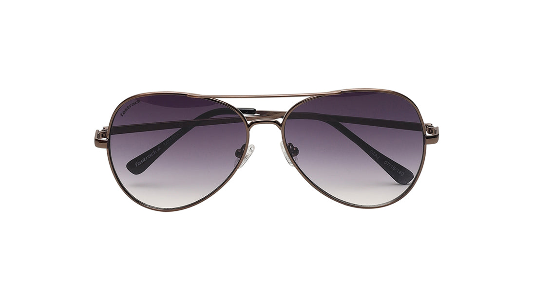 Smoke Gradient Pilot Rimmed Sunglasses (M258BK3V)