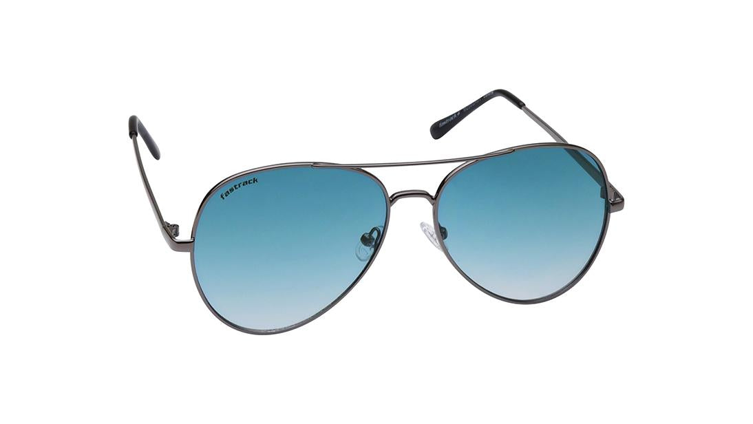 Blue Aviator Rimmed Sunglasses From Fastrack