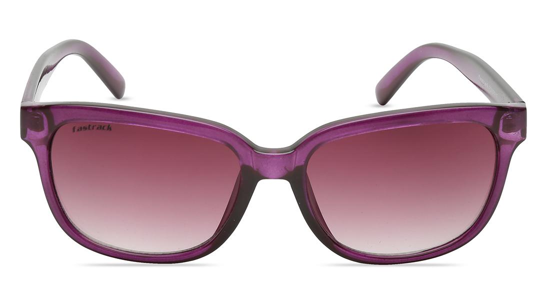 Purple Wayfarer Women Sunglasses (P286PR1F|50)