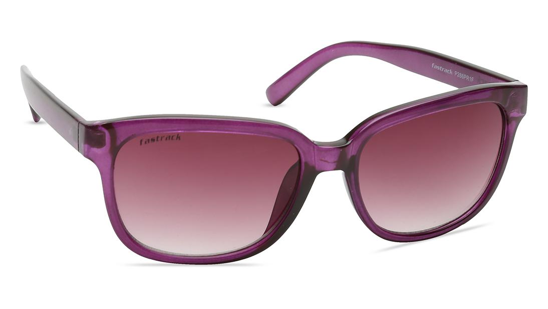 Purple Wayfarer Women Sunglasses (P286PR1F|50)