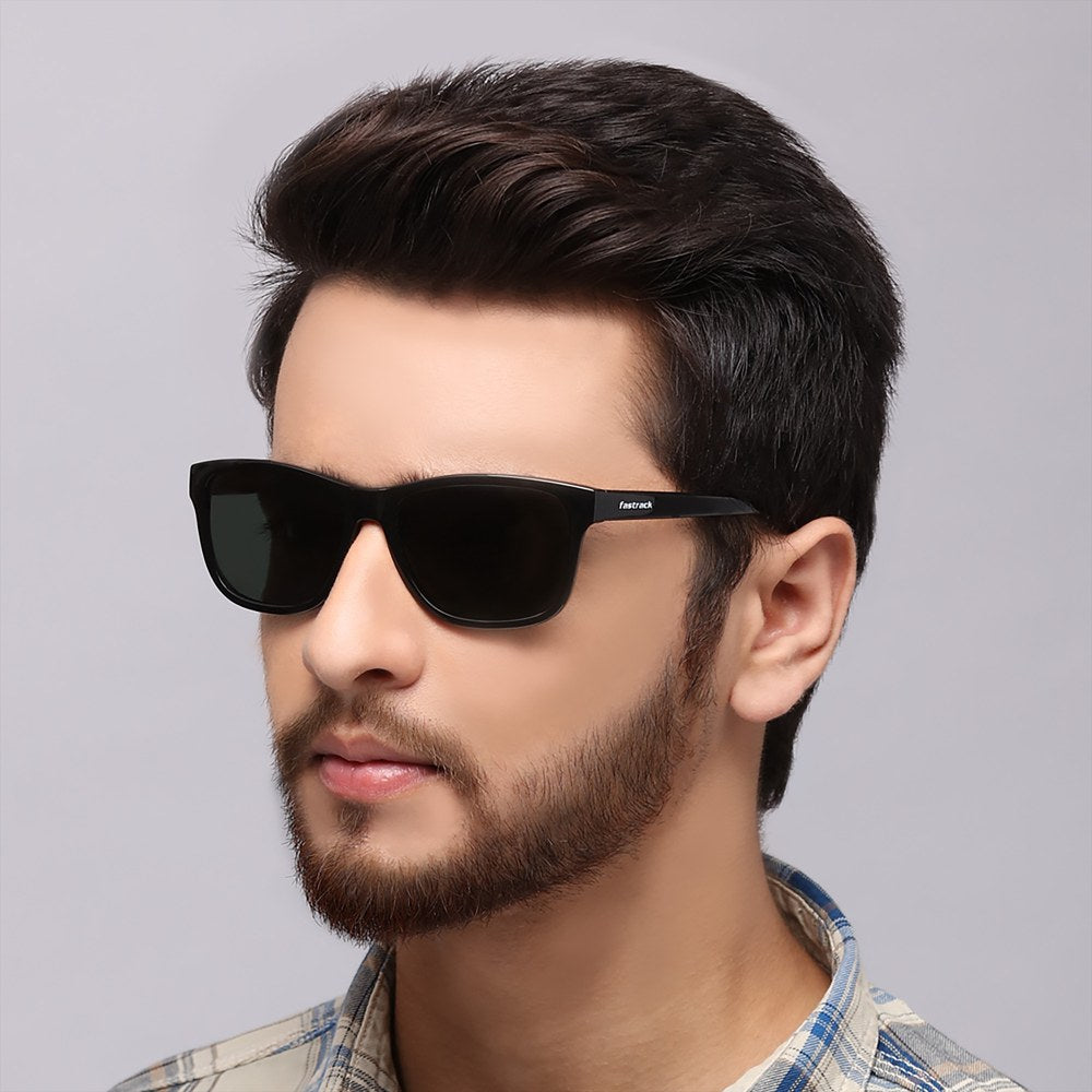 Black Wayfarer Sunglasses for Men-P357BK1